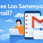 Sawir muujinaya hagaha sidee loo sameeyaa Gmail cusub, oo leh taleefan iyo astaanta Gmail, kuna hagaya tallaabooyin fudud.