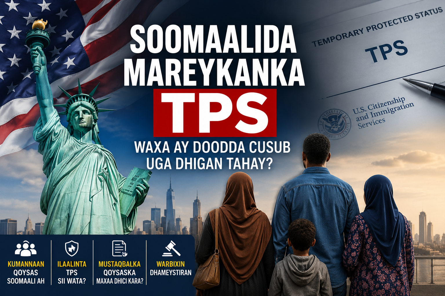 Maxay Soomaalida Mareykanka Uga Dhigan Tahay Doodda Cusub Ee TPS?.