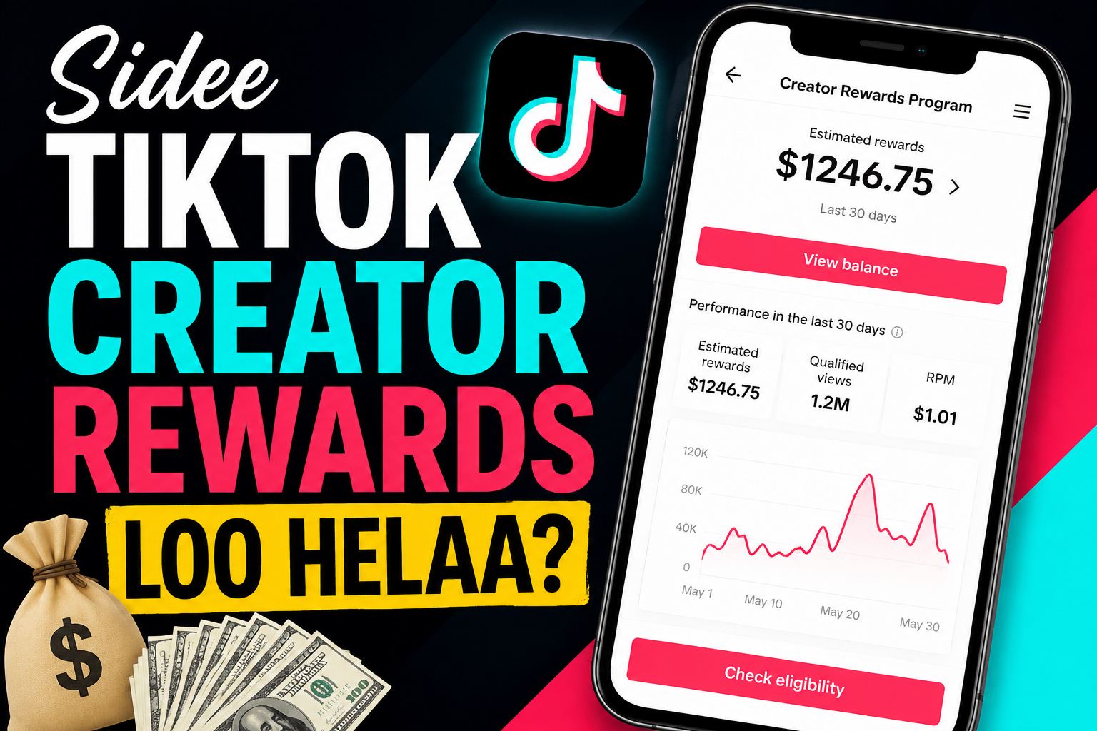 Sidee TikTok Creator Rewards Loo Helaa?